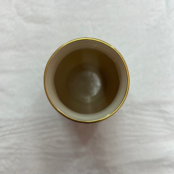 Vintage Lenox Morning Glory Floral Ceramic Vase 24k Gold Hand Painted Trim - Picture 6 of 9